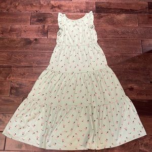 Cat & Jack Girls printed tiered midi dress/ Size L 10-12